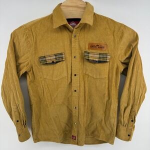 Great Basin Brewing Co Corduroy Western Snap Button Shirt Men Medium